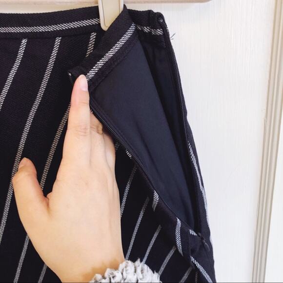 Banana Republic Navy Stripe Wrap A-Line Skirt - Picture 3 of 14